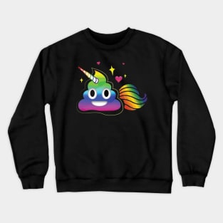 Cute Girl Rainbow Poop Crewneck Sweatshirt